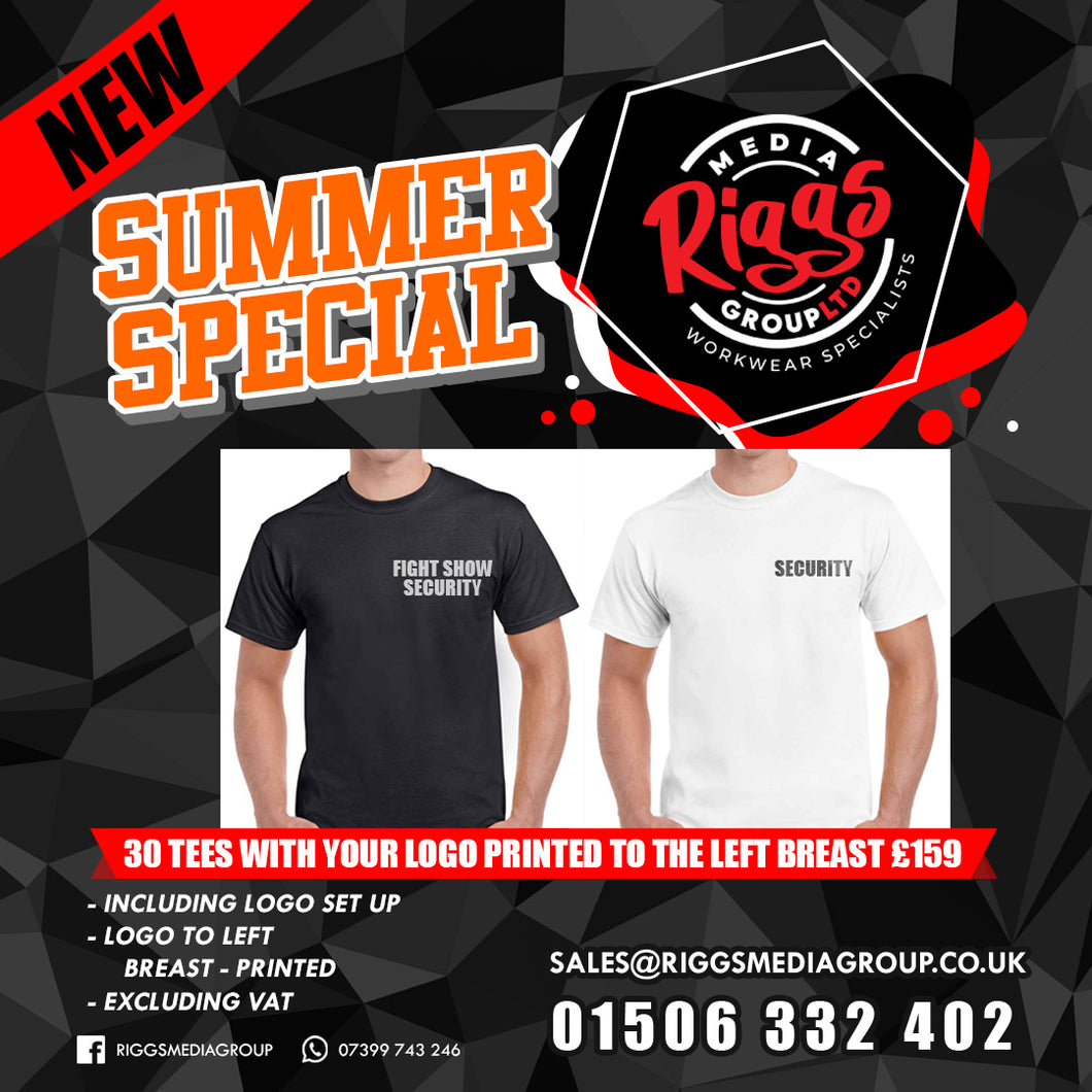 Summer Special - 30 Bulk Printed Tees £159