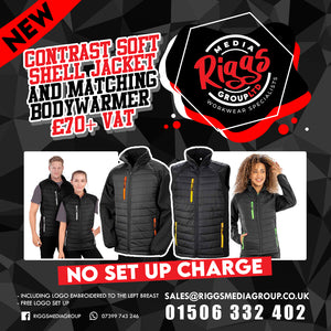 Contrast Soft Shell Jacket & Bodywarmer Package £70