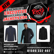 Load image into Gallery viewer, 3 Henbury Executive Soft Shell Jackets £94