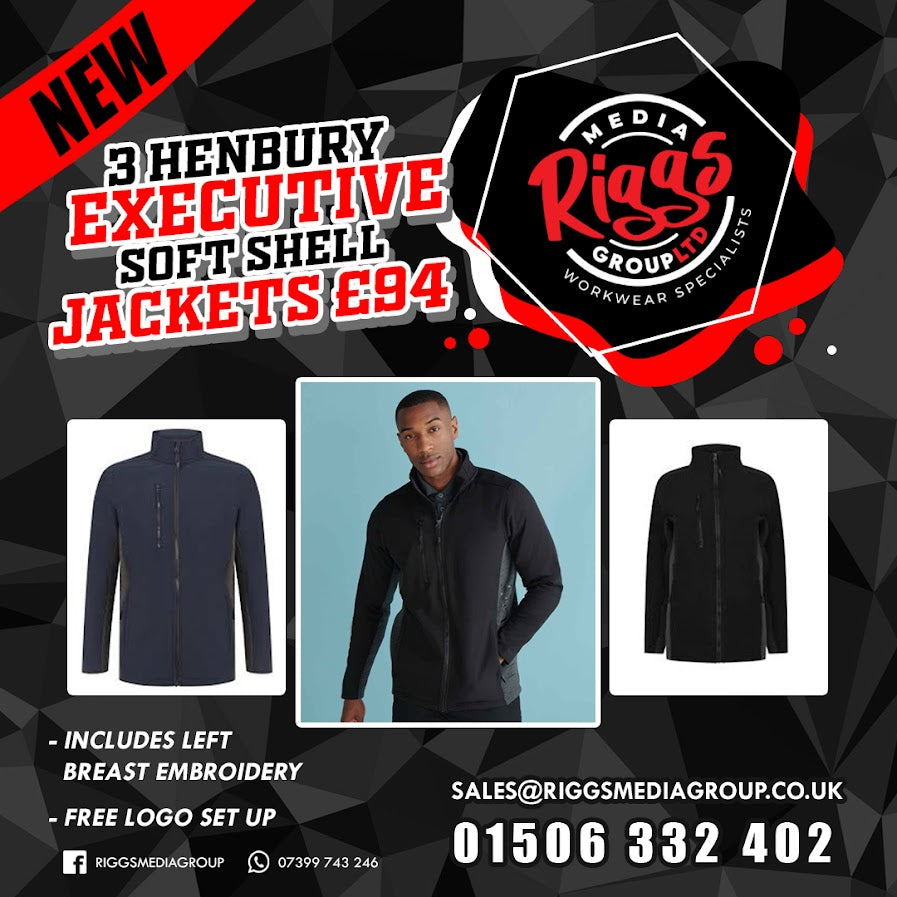 3 Henbury Executive Soft Shell Jackets £94