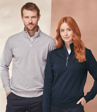 Load image into Gallery viewer, 3 Henbury Unisex Sustainable 1/4 Zip Sweatshirts £82