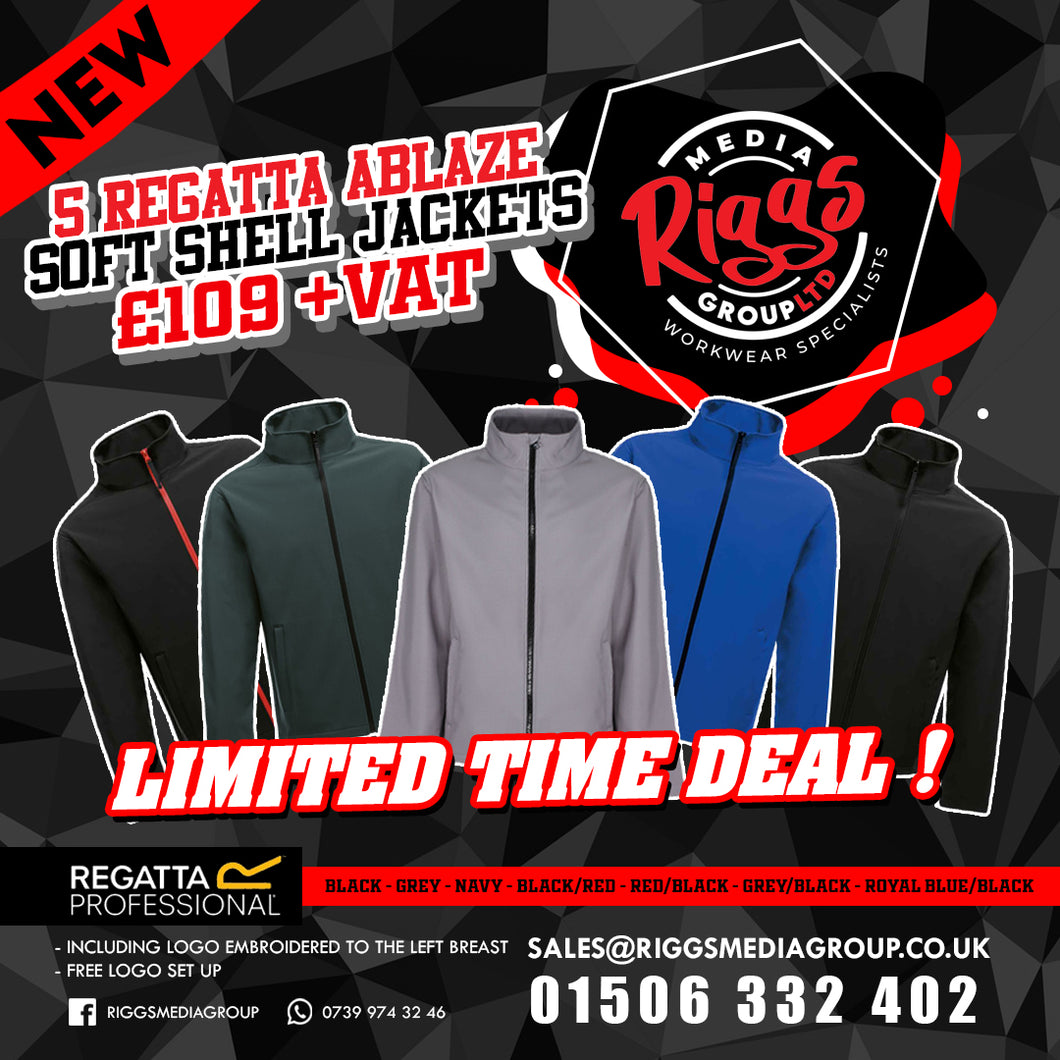 5 Regatta Ablaze Soft Shell Jackets £109