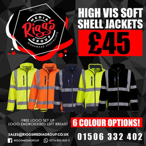 High vis Soft Shell Jacket £45