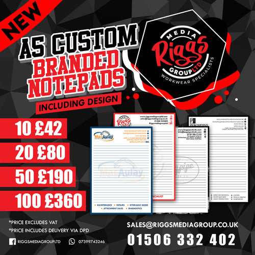 A5 BRANDED NOTEPADS