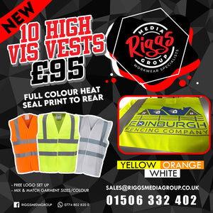 High Vis Vests *PRINTED REAR*