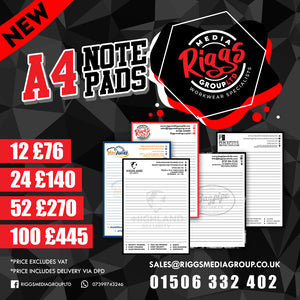 A4 Branded Notepads