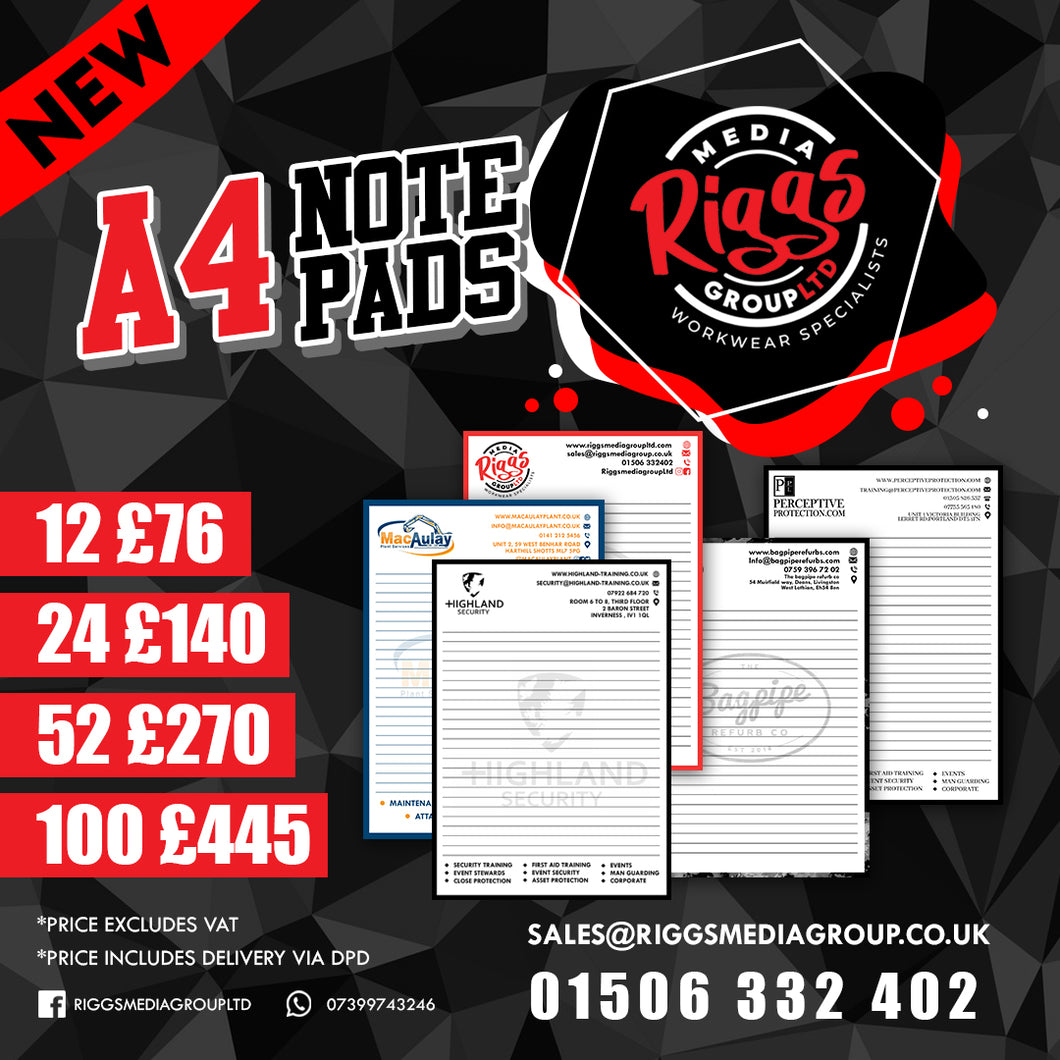 A4 Branded Notepads