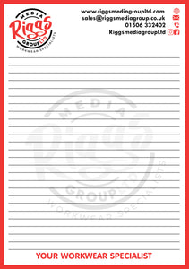 A5 BRANDED NOTEPADS