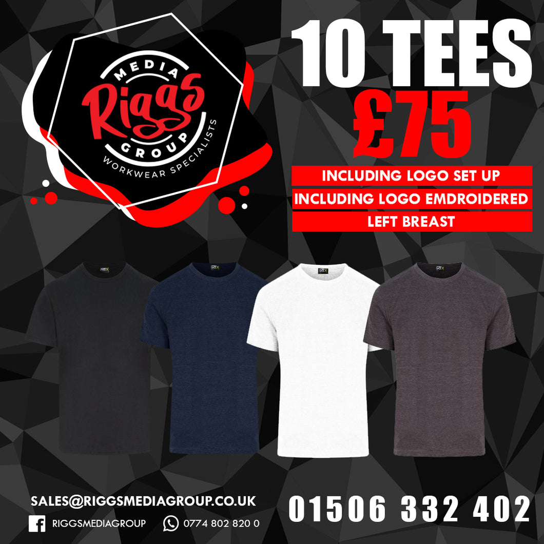 10 Tees £75